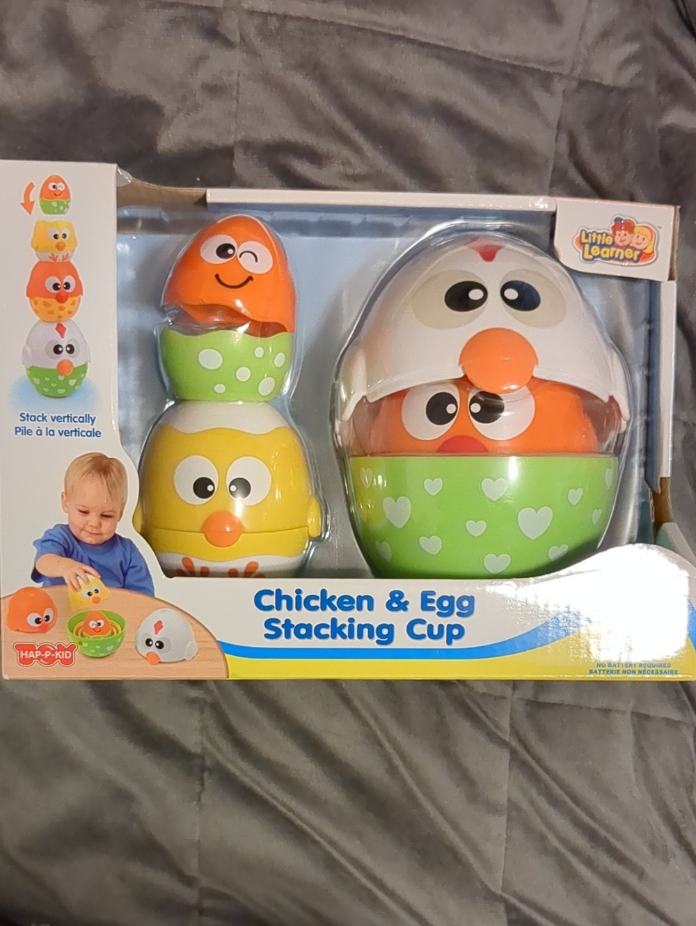 Little Learner Chicken & Egg Stacking Cup - Orange, Yellow, Green